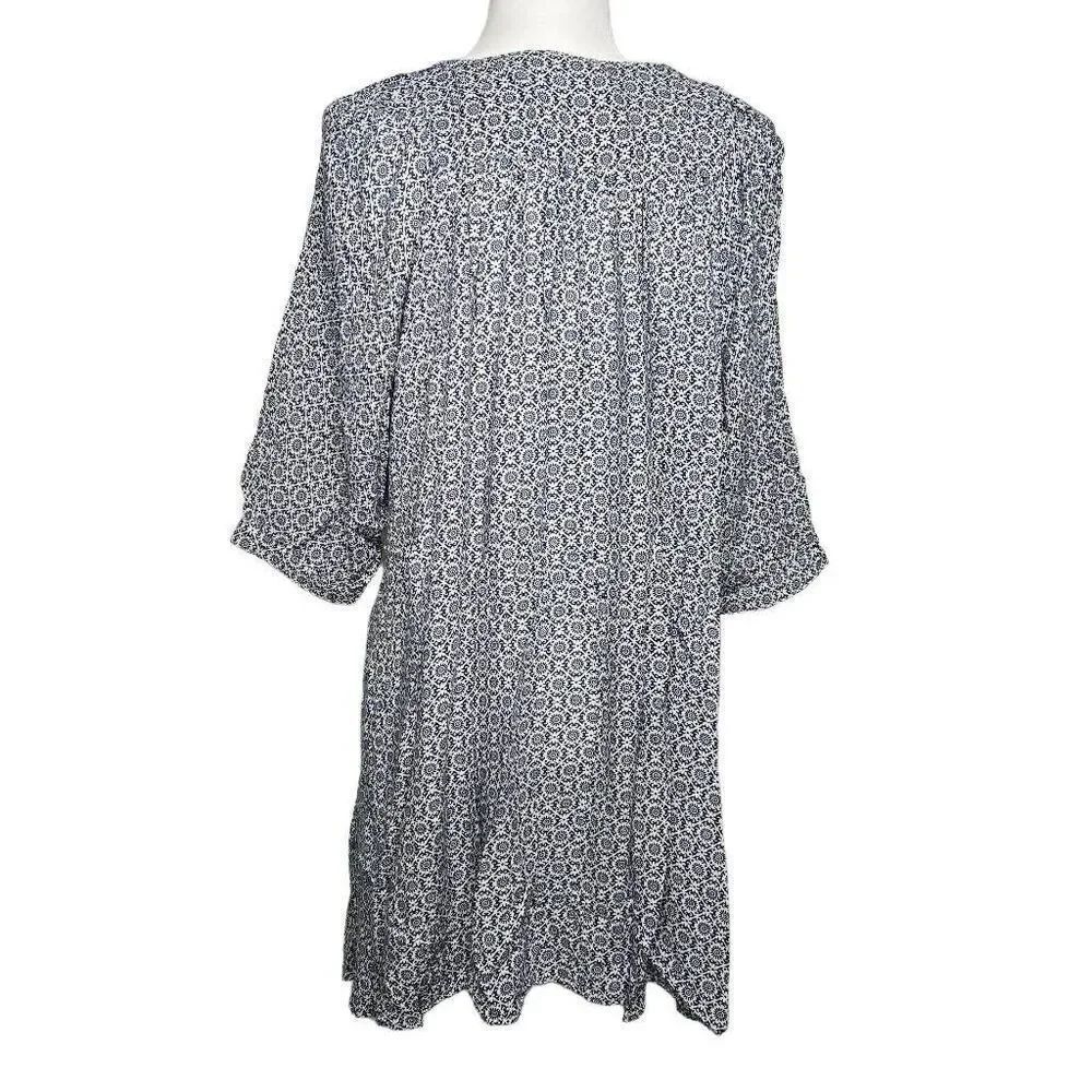 Umgee Boho Sharkbite Hem Tunic Top Oversized Size Small - Picture 7 of 9